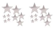 Papel de alumínio embalado Star Cutouts Beistle, 18 peças, tamanhos variados
