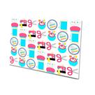 Papel De Arroz comestível Para Pirulito De Cristal Biscoito Pão De Mel bolacha mini bolo 3,8 cm 35 unidades aniversári