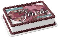 Papel De Arroz P/ Bolo 21 Anos De Casados Bodas De Zircão