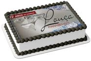 Papel De Arroz P/ Bolo 22 Anos De Casados Bodas De Louça