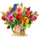 Papel de cartão pop-up Love Poppy Blooms com buquê removível
