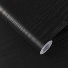 Papel de contato de madeira PracticalWS Black 45 cm x 15 m autoadesivo Papel de contato de madeira PracticalWS Black 45 cm x 15 m autoadesivo