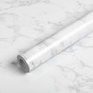 Papel de contato de mármore Abyssaly White Grey para bancadas