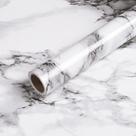 Papel de contato de mármore Caltero Preto Branco Cinza 60cm x 10m