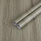 Papel de contato Heroad Grey Wood Grain para armários de 5 m