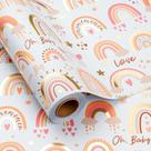 Papel de embrulho Burymento Rainbow Boho Gold Foil 43cm x 10m
