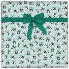 Papel de embrulho CENTRAL 23 verde, 6 folhas, pandas de aniversário