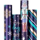 Papel de embrulho de Natal RUSPEPA Nutcracker Soldier 4 Rolls Papel de embrulho de Natal RUSPEPA Nutcracker Soldier 4 Rolls
