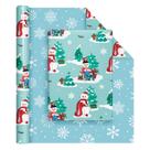 Papel de embrulho de Natal WERNNSAI 43x1005 cm com design de boneco de neve