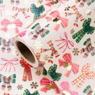 Papel de embrulho de Natal WRAPAHOLIC Jumbo Bow 76cm x 10m