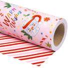 Papel de embrulho de Natal WRAPAHOLIC reversível 43cm x 10m