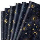 Papel de embrulho Galaxy de 12 folhas Black Night Sky 50x70cm
