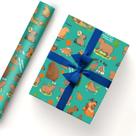 Papel de embrulho InThink Capybara 20x30cm Kraft Paper x5