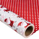 Papel de embrulho MAYPLUSS Jumbo Roll 76cm x 30m de Natal