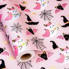 Papel de embrulho MAYPLUSS Pink Halloween Cute Ghosts 5m