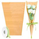 Papel de embrulho para buquê de flores VOCAON 50PCS com fita Kraft Papel de embrulho para buquê de flores VOCAON 50PCS com fita Kraft