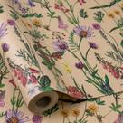 Papel de embrulho para presente RUSPEPA Wildflower Floral Kraft 82 pés quadrados