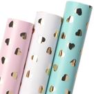 Papel de embrulho Ribbli Birthday Heart Foil 17x304cm 3 rolos