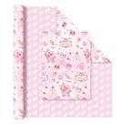 Papel de embrulho WERNNSAI Baby Girl 17x100cm Baby Shower Rosa