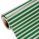 Papel de embrulho WRAPAHOLIC 43x1005 cm Listra Verde Vermelha