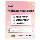 Papel de impressora de vinil impermeável KOALA PAPER 8.5x11