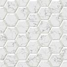 Papel De Parede 3d Geométrico Hexagonal Mármore 3,00m Papel De Parede 3d Geométrico Hexagonal Mármore 3,00m