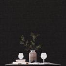 Papel de parede 3D Lavavel efeito tecido linho preto texturizado Decorativo Quarto Sala 9m