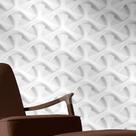 Papel de Parede 3d Linhas Onduladas Autocolante Lavável