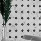 Papel De Parede 3D Mosaico De Mármore Pedra Aspecto Autocolante