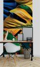 Papel de Parede 3D Painel 1M Costela de adão Decorado Folhagem Auto Colante Vinílico Lavável