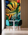 Papel de Parede 3D Painel 2M Costela de adão Decorado Folhagem Auto Colante Vinílico Lavável