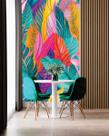Papel de Parede 3D Painel 2M Folhas Bananeira decoradas Adesivo realista Lavável Auto Colante