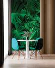 Papel de Parede 3D Painel 2M Folhas Palmeiras Verde Viníl Jadim Realista Auto Colante Lavável