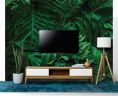 Papel de Parede 3D Painel 3,5M Folhas Verdes Artificial Viva Folhagem Auto Colante Vinílico Lavável
