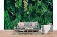 Papel de Parede 3D Painel 4M Folhas Flores tropical Vinil Folhagem Auto Colante Vinílico Lavável