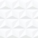 Papel de Parede 3D Triângulos Brancos para Sala 57x270cm