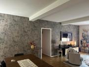 Papel de parede 3yecao 31x157cm Extra Largo Marrom Claro Cinza Concreto