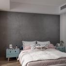 Papel de parede 3yecao 60x900cm de largura, cinza escuro, concreto preto, grosso