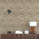 Papel de Parede Adesivo 3D Pedras Bege NP089 Rolo 0,58x3M