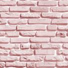 Papel De Parede Adesivo 3d Tijolo Tijolinho Rose Rolo 3m