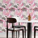 Papel De Parede Adesivo Abstrato Folhas N014058 0,58x2,5M