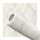 Papel De Parede Adesivo Abstrato Linhas Onduladas 2.5m