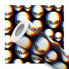 Papel de Parede Adesivo Aliens Efeito 3D Psicodélico Preto Teen Juvenil Quarto Sala de Jogos