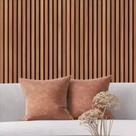Papel de Parede Adesivo Auto Colante Ripado de Madeira Escura Marrom Sala Quarto Decoração para Casa 5 Metros 45cm