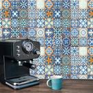 Papel de Parede Adesivo Autocolante Decorativo Azulejo Português 10 METROS 2 ROLOS 5m x 45cm Cada