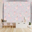 Papel de Parede Adesivo Autocolante Decorativo Bailarina Lilás 10 METROS 2 ROLOS 5m x 45cm Cada