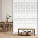Papel de Parede Adesivo Autocolante Decorativo Cinza Ondulado 10 METROS 2 ROLOS 5m x 45cm Cada