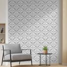 Papel de Parede Adesivo Autocolante Decorativo Geométrico Cinza Claro 10 METROS 2 ROLOS 5m x 45cm