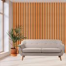 Papel de Parede Adesivo Autocolante Decorativo Madeira Ripado Texturizado 10 METROS 2 ROLOS 5m x 45cm Cada
