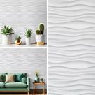 Papel de Parede Adesivo Autocolante Estilo Ondas Efeito 3D Decoração 5 M